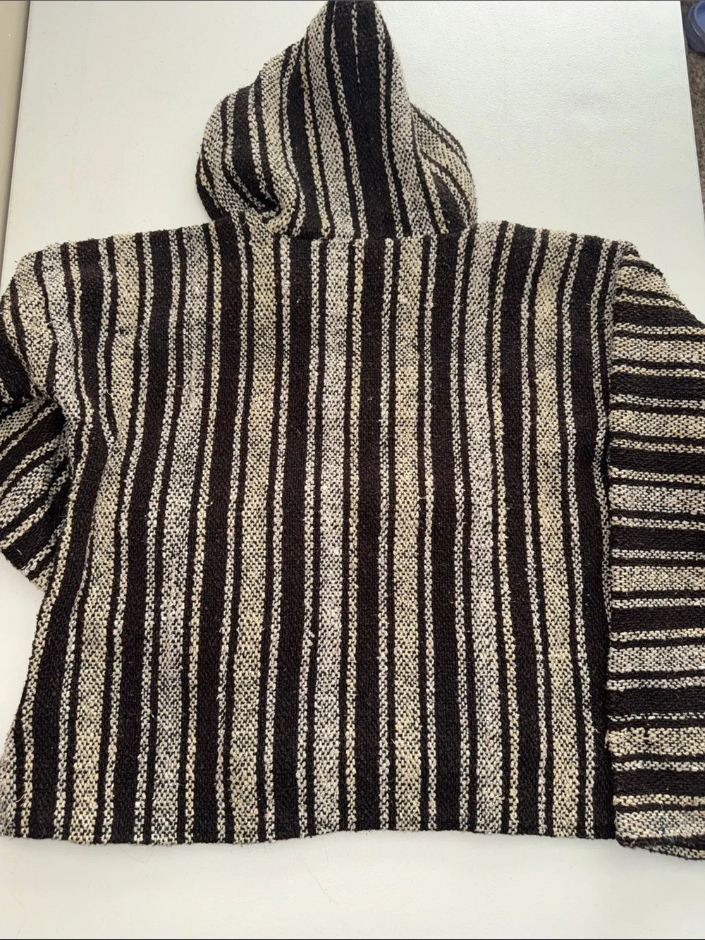 ✌🏼VEL MEX Striped Hooded Baja Sweater